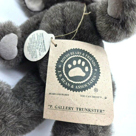 BOYDS bears & friends elephant with peanut necklace New with tags Soft Trunkster - Picture 3 of 6